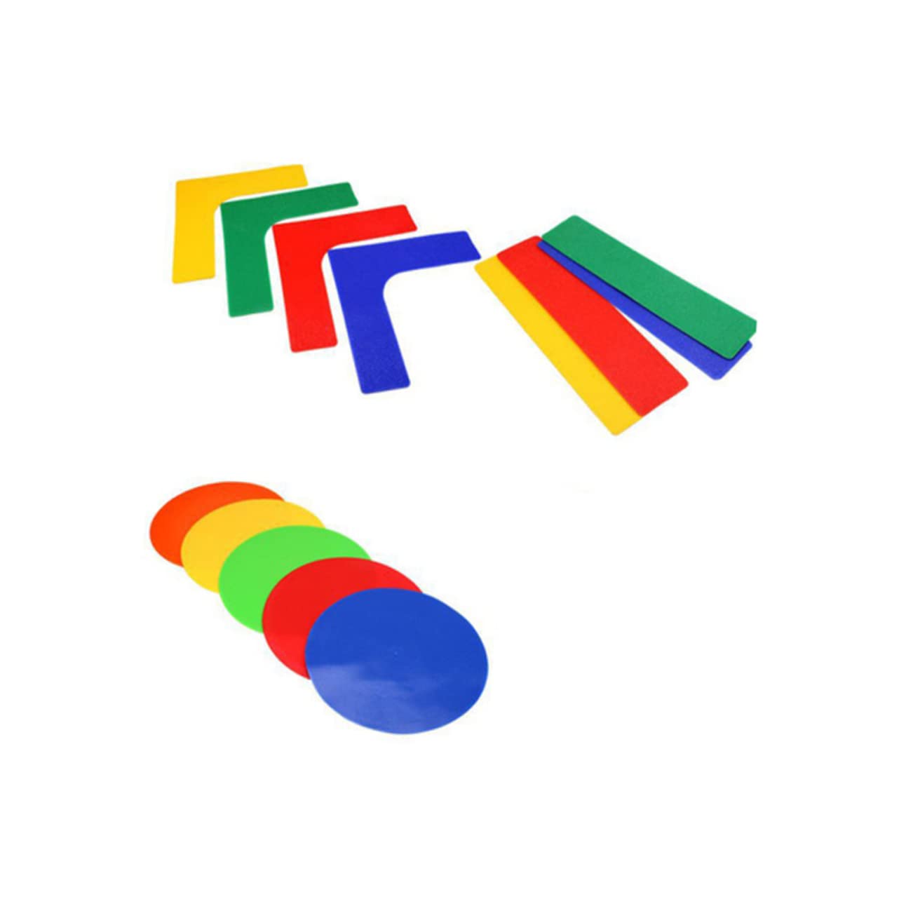 VICASKY Basketball Court Marking Kit 13 Pcs Tennis Court Line Stickers Round Pad Corner Style Sports Supplies Stickers