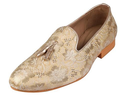Image of Tanny Shoes Men's Beige Color Ethnic Shoe for for Wedding|Party|Occasions|Fashion|Outdoor|Indoor|Lightweight|Shoes with TPR Sole