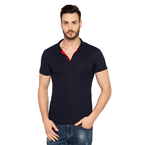 Image of Status Quo Men's Polo T-Shirt | Rich Cotton Blend | Slim Fit | All Day Comfort | Contrast Inner Placket | Polo Collar