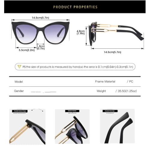 Lunettes de soleil œil de chat vintage pour vos sorties d'été - 4