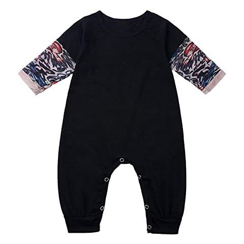 LOOLY Baby Boys Girls Tattoo Sleeves Romper Bodysuit,86,Black Cover