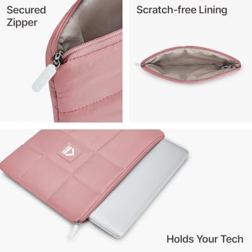 Image of uppercase Hashtag 16 Inch Laptop Sleeve Padded Compartment Protective Case Slim Lightweight Water-Resistant Zipper Closure for Office Travel Daily Use (Pink)