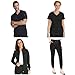 Cherokee Scrubs for Men V-Neck Top, Workwear Professionals Soft Stretch WW675, M, Black