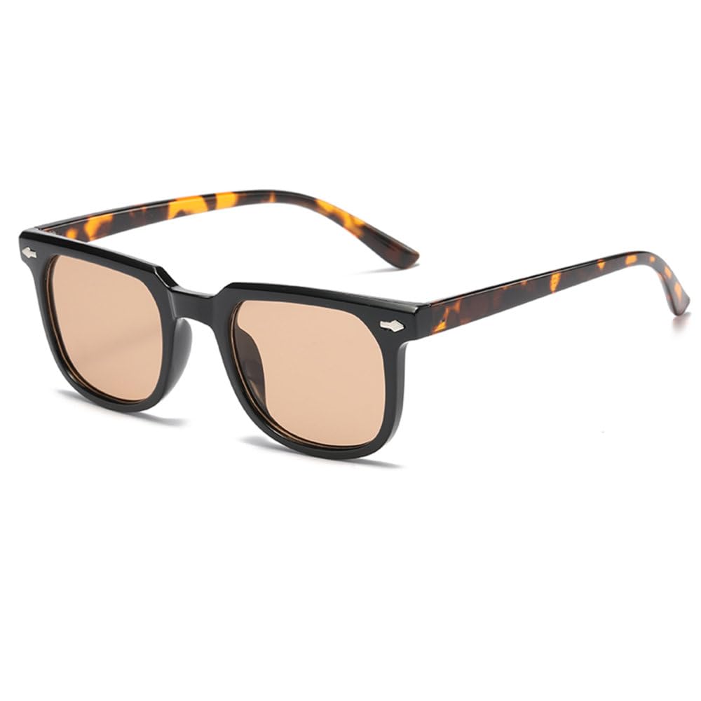 Lunettes de soleil rétro femmes classiques de forme carrée et oversize