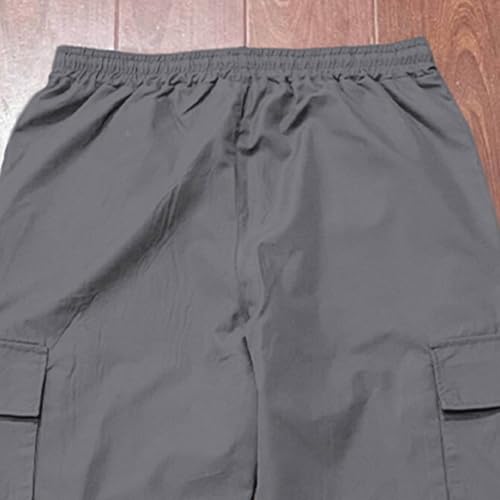 Men's Linen Casual Pants Summer Lightweight Drawstring Waist with Pockets Breathable Loose Fit for Daily4