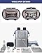 LOVEVOOK Laptop Backpack for Women, 15.6 Inch Work Laptop Bag with USB Port, Fashion Teacher Nurse Backpack Purse, Waterproof Travel Computer Backpack with Organizer Bag, 2PCS, Grey Blue-Ink Blue