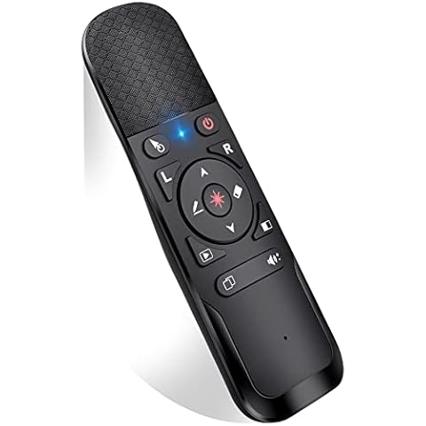 Presentation Remote with Air Mouse Function, Wireless Presenter Clicker RF 2.4GHz USB Laser Pointer Presenter Control PowerPoint Presentation Clicker for Mac, Laptop, Computer Cover