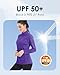 Boladeci SPF Shirts for Women Long Sleeve Sun Protection Quarter Zip Pullover Athletic Tops Purple Sunscreen Casual Travel Sports 3/4 Zip Pullover Womens