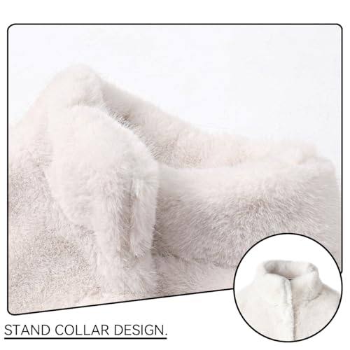 Girls Winter Dress Coat Windbreaker Clothes Fur Outwear Kids White Fleece Jacket3