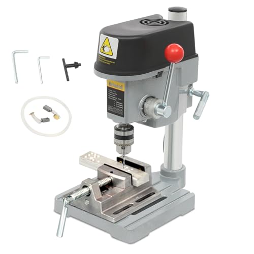 Image of Benchtop Drill Press, 340W 3-Speed Adjustable Electric Table Top Drilling Machine, 0.04-0.39in Clamping Range, Mini Bench Drill Press,Portable Drills Workbench, Bench Drills Machine for Metal Wooden