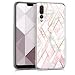 Produktbild kwmobile Huawei P20 Pro Hülle - Handyhülle für Huawei P20 Pro - Handy Case in Glory Mix Marmor Design Rosegold Weiß Altrosa