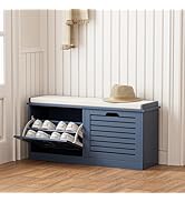 Amazon.com: TENNTOU Shoe Storage Cabinet with 3 Flip Drawers, Shoe