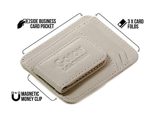 Image of Goson Leather Money Clip Wallet for Men, Front Pocket Wallet, Credit Card Holder, Slim Minimalist Wallet
