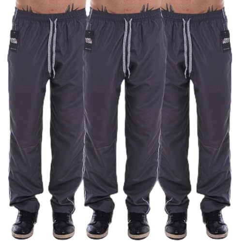 Kit 3 Calças Masculina Tactel Treino Escolar Bolsos Academia