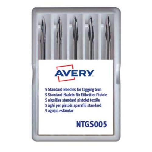Avery España NTGS005 Agujas cortas para pistola de etiquetas, pack de 5 piezas