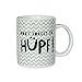 Produktbild H:)PPYlife 44914 Tasse mit Motivdruck: "Don't forget to hüpf!", schwarz grau, mehrfarbig, Geschenktasse