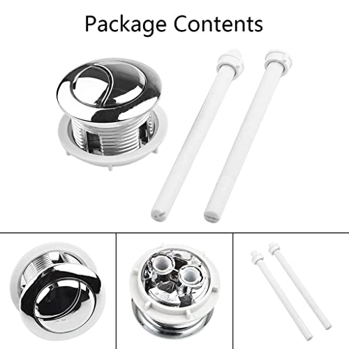Chasse d'eau de rechange double croissant avec bouton de réservoir de toilette 48mm