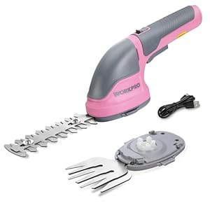 WORKPRO 2 IN 1 Cordless Hedge Trimmer and Grass Shear, 3.6V Electric Grass Trimmer with 2000mAh Lithium-ion Battery, Lightweight Hand Held Hedge Trimmer with 2 Interchangeable Blades