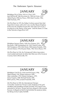 Hardcover Bathroom Sports Almanac Book