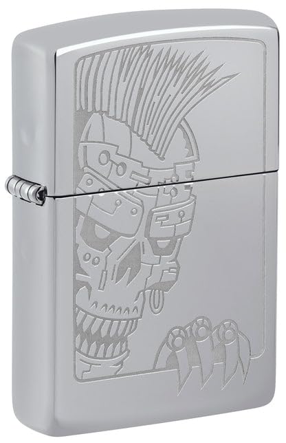 Encendedor Zippo grabado Mohawk Skull diseño