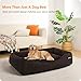 HMTOPE Hundebett, Hundesofa, Hundematte aus Cord, S/M/L, rutschfest, Abnehmbar und Waschbar, Weich und Atmungsaktiv, Braun, 110 x 85 x 27 cm