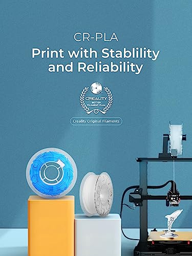 Image of Creality Filament 1.75mm, 3D Printer Filament, 1kg (2.2lbs) Spool, No Warp Enhanced Toughness, Dimensional Accuracy ±0.03mm Printing Filament, for FDM 3D Printers (PLA, White)