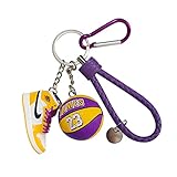 Sneaker Keychain, 3D Mini Basketball Shoe Keychains for Men Women Kids, Fashion Sports Keychains Gift for Sports Fans (Yellow)