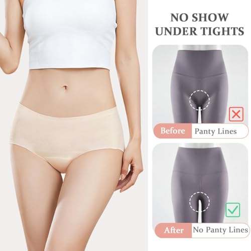 Teen Girls Seamless Underwears Sport Yoga Dance Quick-drying Panties Invisible Briefs No Show Bikini for 10-16 Years4