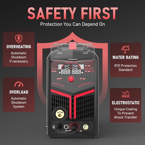 YESWELDER 200Amp Aluminum MIG Welder YWM-200, 110/220V Dual Voltages MIG Flux Cord Stick Lift TIG Multi Proces MIG Welding Machine,Spool Gun Compatible by YESWELDER - Image 7