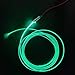 3mm 5meters/16ft PMMA Optic Fiber Cable Side Glow With 12V 1.5W LED Aluminum Illuminator Light Source For Home Car DIY (Green)