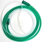 ResOne 7Ft High Flow Soft Adult Oxygen Nasal Cannula 5-Pack - Curved Prongs, Crush-Resistant Tubing - Nasal Tubes, Oxygen Concentrator Supplies - Soft Curved Nose Piece, Standard Size, 15 LPM