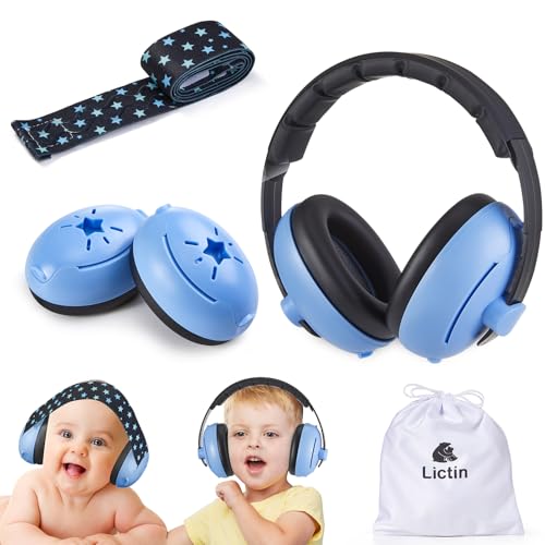 Protection auditive bleu bébé Lictin casque anti-bruit