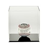 Source One Premium Clear Acrylic Display Case, Available with Additional Base (10 Inch Cube, Black B