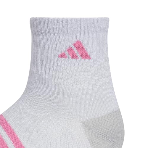 Image of adidas Unisex Kids Quarter Ankle Socks for Boys and Girls Youth (6-pack) Superlite Breathable and Lightweight Discontinued