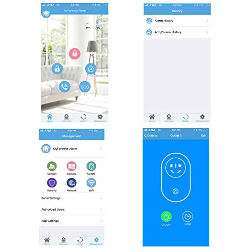 Compatible with Alexa -App Controlled Updated S03 WiFi and Landline Security Alarm System Deluxe Kit Wireless DIY Home Security System by Fortress Security Store- Easy to Install