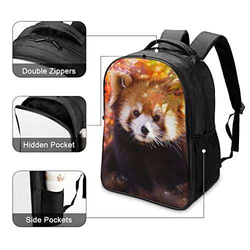 Mochila genial de panda rojo cómoda para estudiantes con espacio para libros 4
