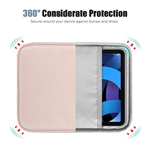 Image of TiMOVO 9-11 inch Tablet Sleeve Bag with Pocket, Pink | Fits iPad 11 inch A16 2025, iPad 10.9 inch /10.2 inch, Air 11 inch 5th /4th Gen, Galaxy Tab A9+ /A11 Plus 11 inch