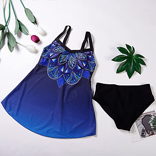 JUNGE 2021 Tankini Two Piece Matching Swimsuit For Women,Teenage High