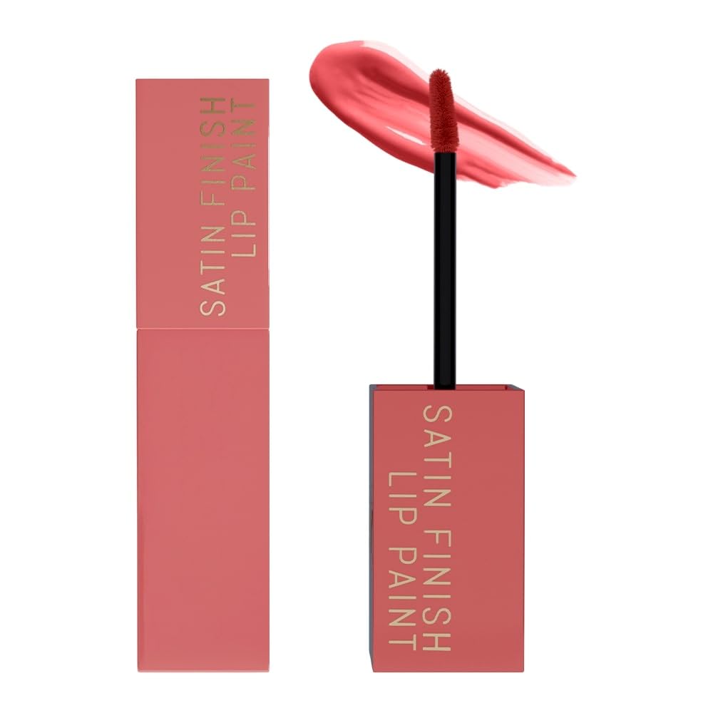 Daily Life Forever52 Backstage Satin Finish Lip Paint | Long-Lasting 16-Hour Wear | Moisturizing, Lightweight | Glossy, Smooth & Plump Lips (Coral Curve 04, Pink 4g)-image-12