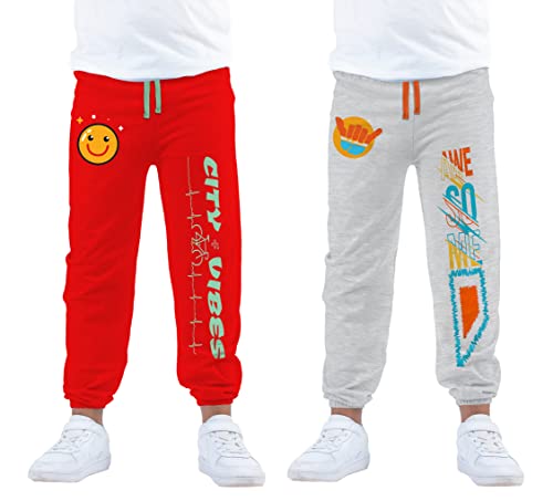 Image of KYDA Kids Boy's Regular Fit Mid Rise Cotton Track Pant