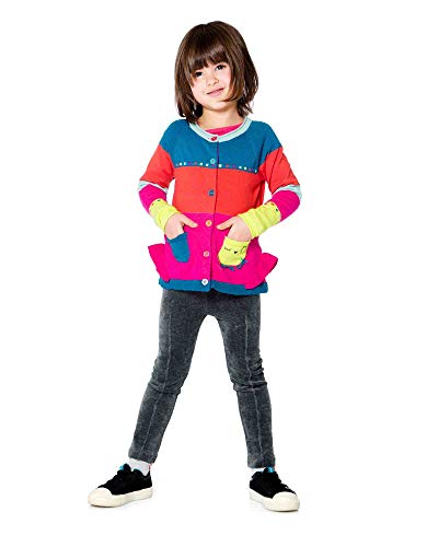 Deux par Deux Little Girls' Knit Cardigan Owl You Need is Love, Sizes 18m-62