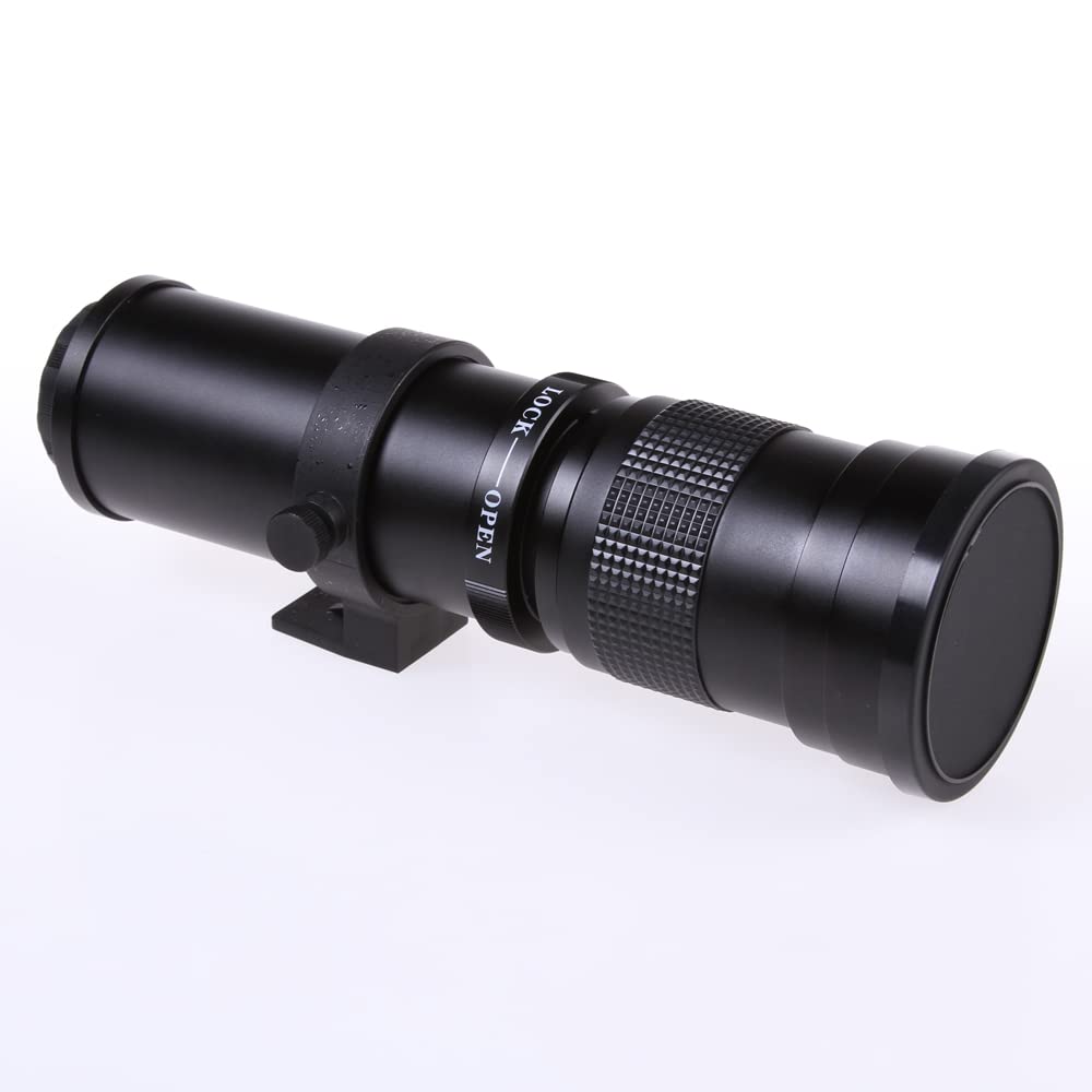 Hersmay Téléobjectif Zoom 420-800 mm F/8.3-16 - Mise au Point Manuelle - Super téléobjectif EF/EFS - pour Canon EOS 4000D 2000D 90D 850D 5D 5DIV 6DII 7DII, Rebel T3 T3i T5 T5i T6i T6s T7 T7I T8I