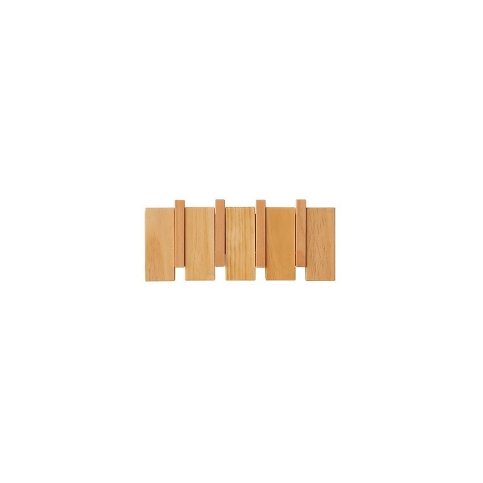 Pafooa B Hooks Wooden Hook Clothes Wall Hanging Hanger, Home Entrance Edroom Mounted Rack(,S)