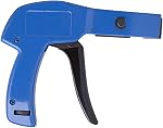 10Gtek Cable Tie Gun - Fastening and Cutting Tool with Handle Special for Nylon Cable Tie Fasten and Cut Cables in Blue