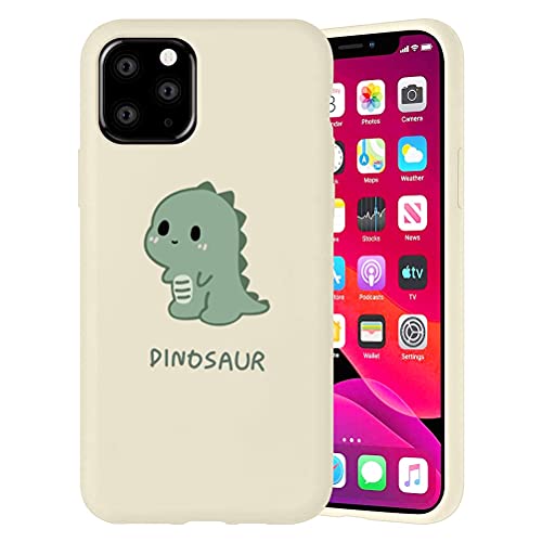 Pnakqil Matte Silicone Case Compatible with Oppo Realme 5 4G / Realme 6i / c3 (White),Cartoons Print Design TPU Anti-Drop Protective Cover,Slim Soft Shockproof Case for Realme 5i 6.5" - Dinosaur 3