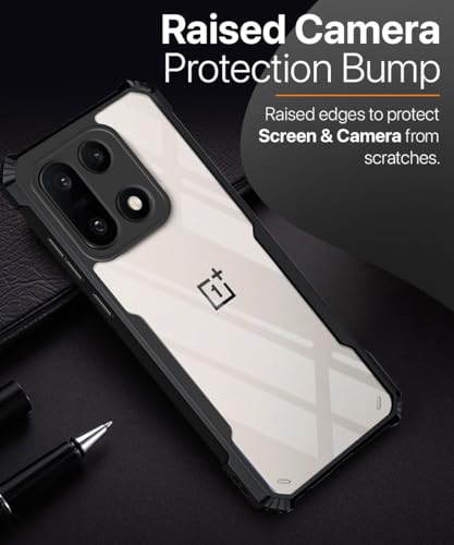 Image of WOW IMAGINE Shock Proof Clear Back Case Mobile Cover for 1+ OnePlus 15 5G (Hard | Hybrid PC + TPU | Full Armour Device & Camera Protection | Black)
