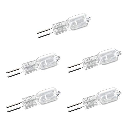 Othmro 5Unidades Bombillas Halógenas G5.3, 35 W, Casquillo G5.3, Bombillas Halógenas de 12 V, G5.3, 3000 K, Intensidad Regulable, Principalmente para Instalaciones de Iluminación