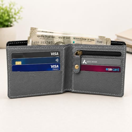 SCPmarts Premium Customized Men's Wallet - Grey - Image 3