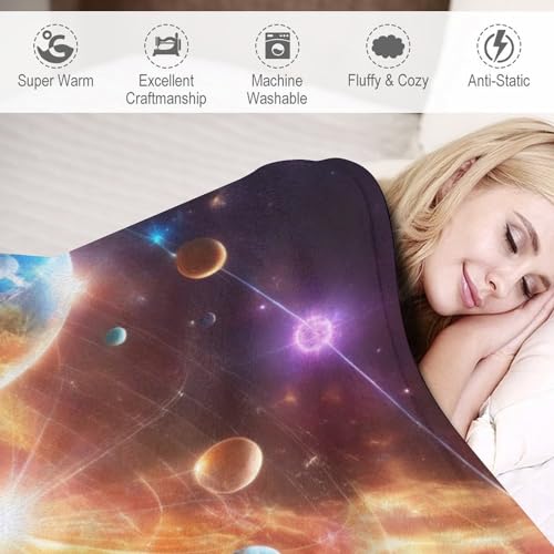 Couverture spatiale douillette pour soirées canapé et nuits de voyage