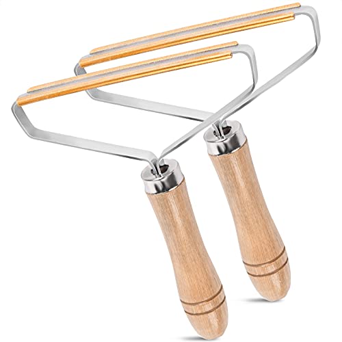 Lint Roller 2 Stück Fusselrasierer, Tragbarer Fusselentferner Metal Fusselrolle für Flusen von Kleidung, Teppichen, Sofas und Tierhaaren zu Entfernen Cover